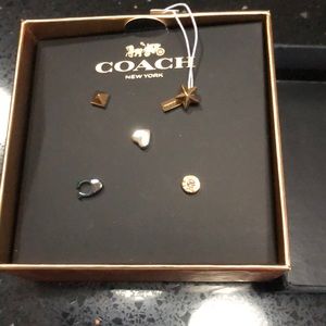 Coach stud earrings